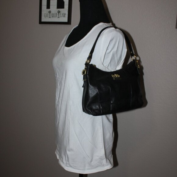 Coach Madison Leather Satchel Black EUC - Picture 10 of 10